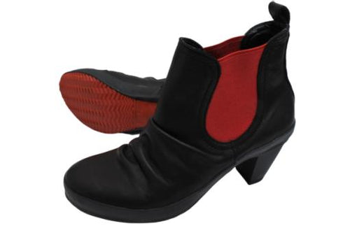 【SPINGLE NIMA NIMA706 ブラックレッド】本革サイドゴアブーティ